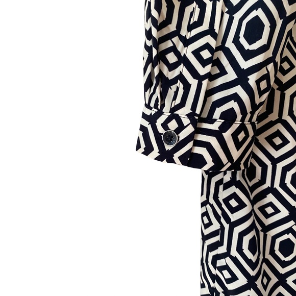 Gap Navy and White Geometric Dress - Picture 3 of 10